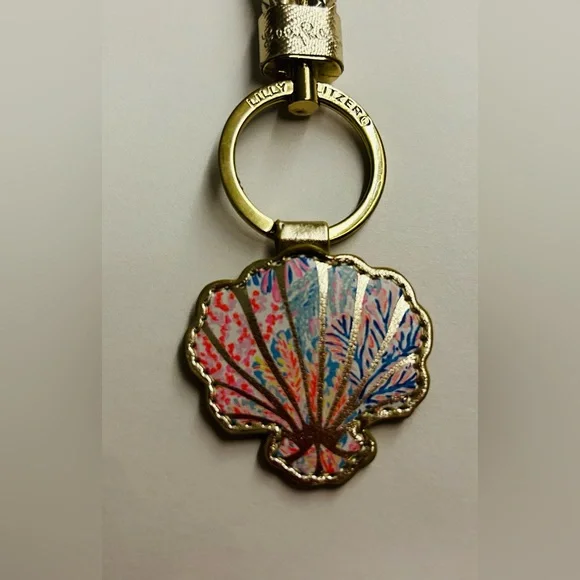 New Lilly Pulitzer Wristlet Keychain Seashell featured in Splashdance Summer - Picture 8 of 12
